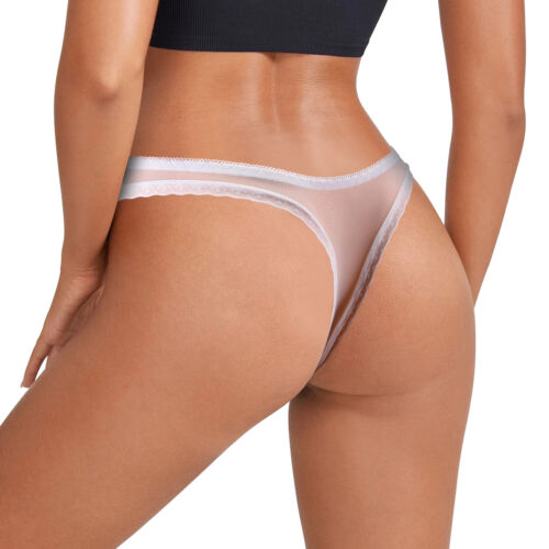 Women's Sexy Mesh Sheer Thong Ultra-thin Panties See-through Lingerie Panties - Picture 27 of 60