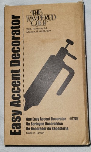 Pampered Chef #1775 Easy Accent Decorator torta dessert glassa biscotti completo - Foto 4 di 5