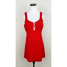 NWT Christian Lacroix Rhinestone Bow Sleeveless Ribbed Stretchy Dress Medium