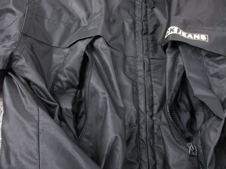 Vintage Calvin Klein Jacket Mens Large Black Quilted Lined Full Zip - Image 4 of 4