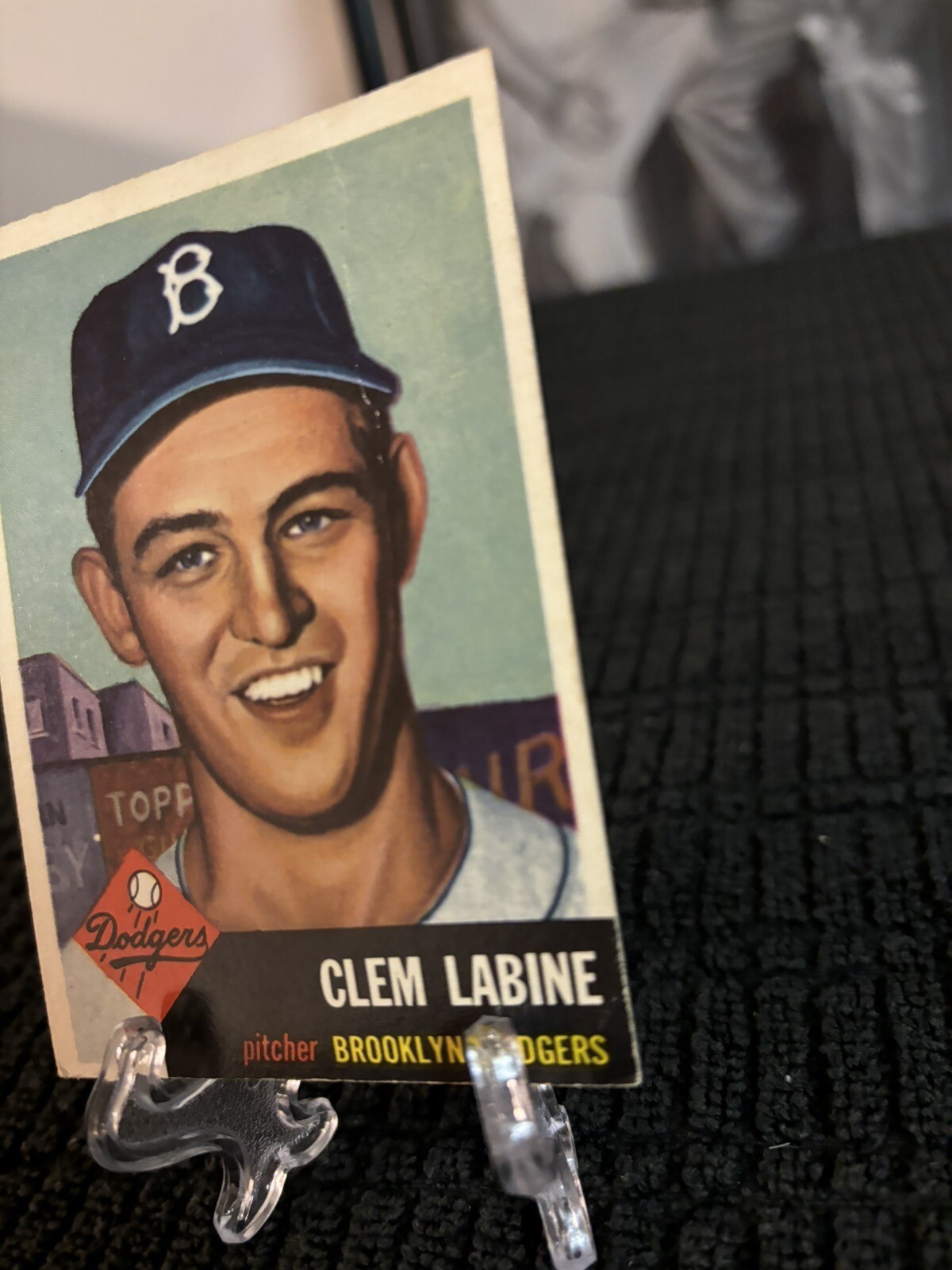CLEM LABINE 1953 Topps 14 Great Condition (small crease) Brooklyn