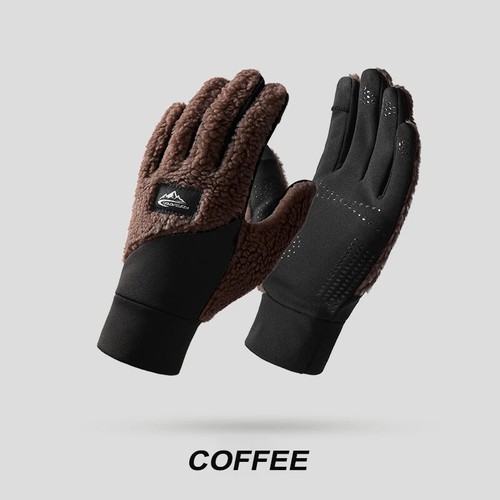 Winter Fleece Thermal Motorrad Thermal Warm Handschuhe Polar Teddy Samt Fäustlin - Bild 10 von 17