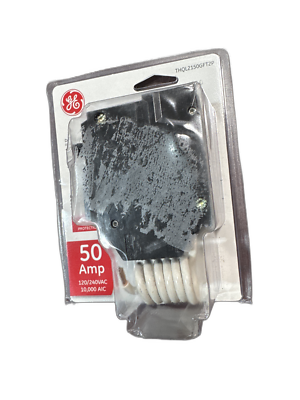 #ad GE 50 Amp 240 Volts Double Pole Ground Fault Breaker with Self Test $80.99