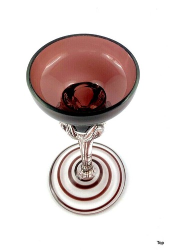 Kerzenhalter Glas Bordeaux Kerzenleuchter ca. 15 cm hoch günstig - Bild 2 von 2