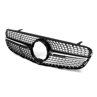  DIAMANT GRILL   AMG LOOK für MERCEDES GLC Coupe X253 C253 2015-2018 schwarz