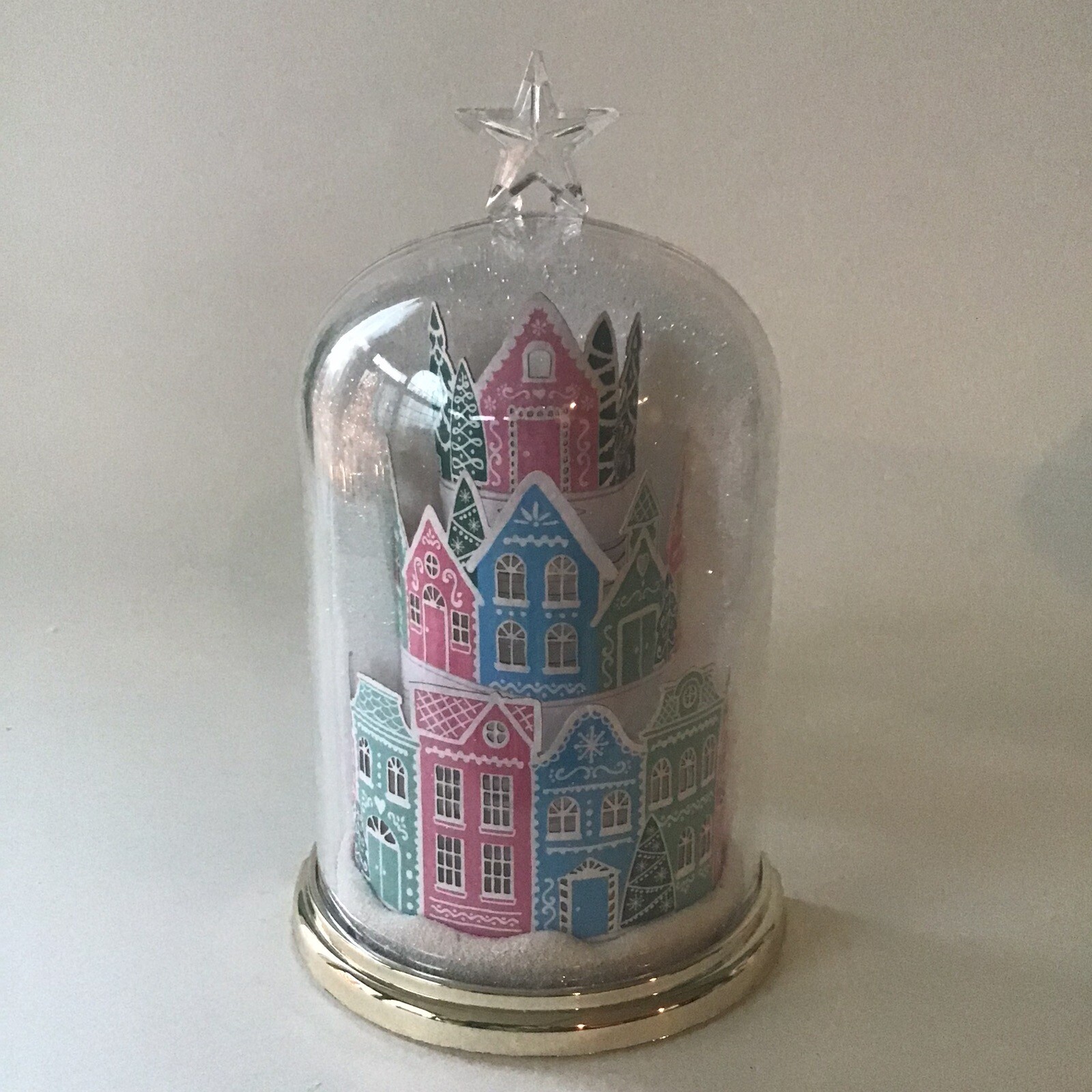 Bath & Body Works Pastel Houses Christmas Village Wallflower Plug-In Cloche-image