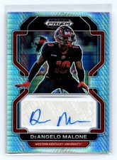 2023 Panini Prizm Draft Picks DeAngelo Malone HYPER PRIZM AUTO #RA-DMA FALCONS