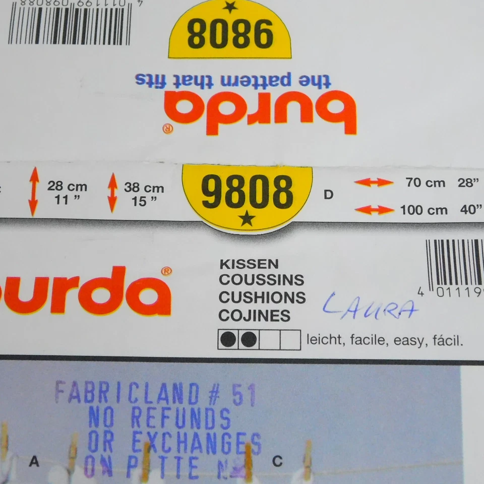 Burda 9808 Cushions Sewing Pattern Uncut Dolphin Bunny Bear Dog - Image 4 of 4