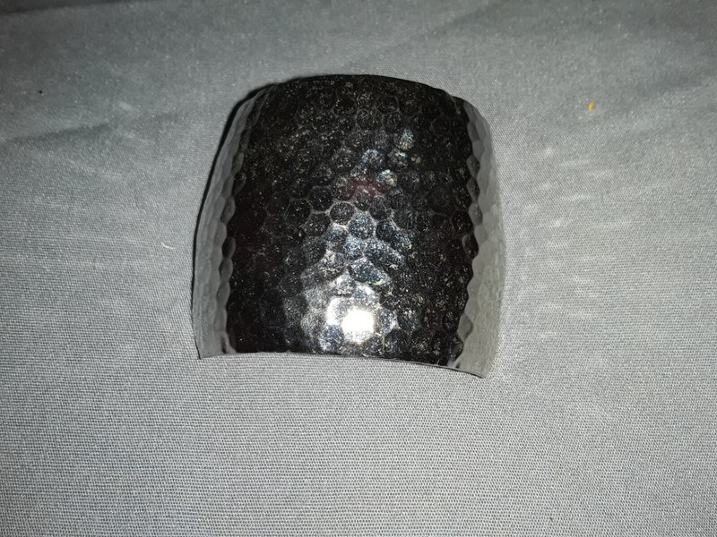 HAMMERED METAL DESIGN HAIR PONYTAIL CLIP MADE IN FRANCE