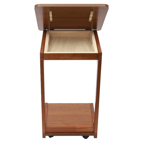 C-shaped Table Couch Table Sofa Bed Side Table W/ Wheels 40*40*63cm 0-40° Angle - Picture 13 of 18