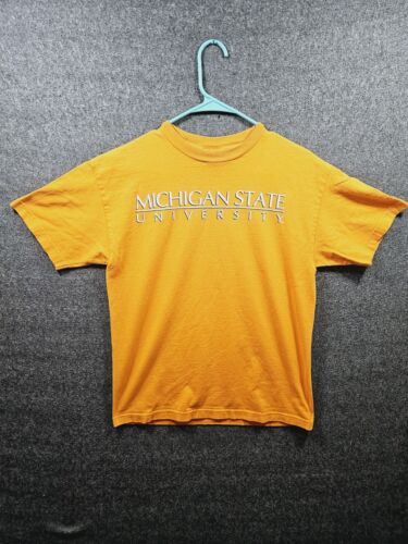 Vintage Y2K Michigan State University Orange T-shirt Steve And Barry's MEDIUM