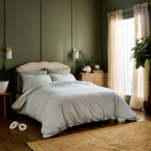 Dip & Doze 100% Organic Cotton Striped Duvet Cover Bedding (USED) Good - Picture 10 of 20