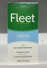 Fleet Saline Enema Laxative - 4.5 fl oz , Box of 4 Bottles (20164)