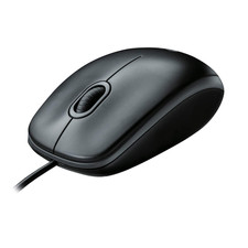 Logitech B100 Wired USB Mouse for Computer/Laptop - Ambidextrous, 800 DPI