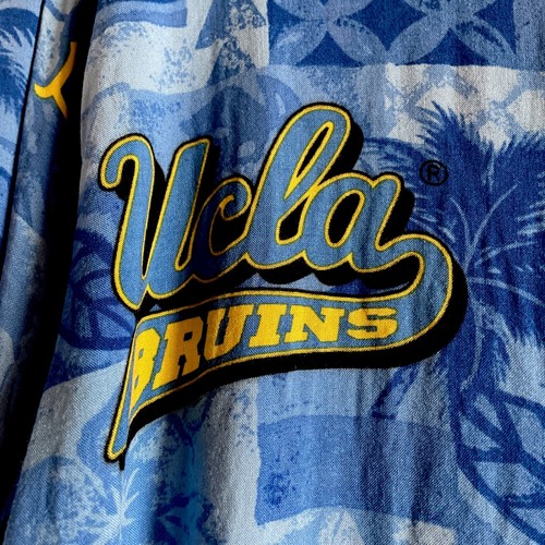 Camicia hawaiana Reyn Spooner UCLA Bruins uomo L rayon abbottonata collegiale - Foto 3 di 5