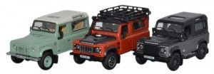 Oxford Diecast 76SET47 land Rover Defender Heritage Set OO Gauge