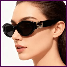Oval Sunglasses Women Men Unisex Minimalist Fashion Stylish Sun Shades UV400