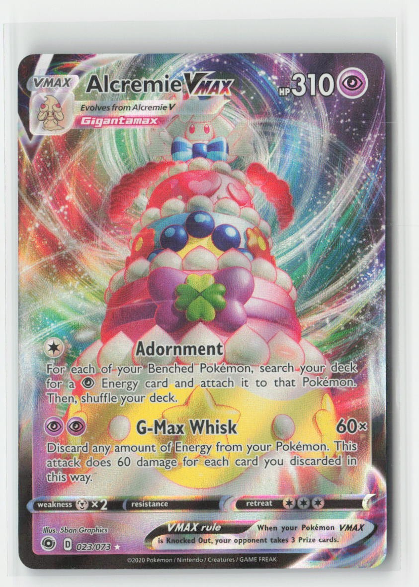Alcremie VMAX 023/073 Holo VMAX Rare Champion's Path Pokemon Near Mint