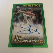 2024 Topps Chrome - RCAuto Tyler Soderstrom #RA-TSO Green Refractor /99 (AU, RC)