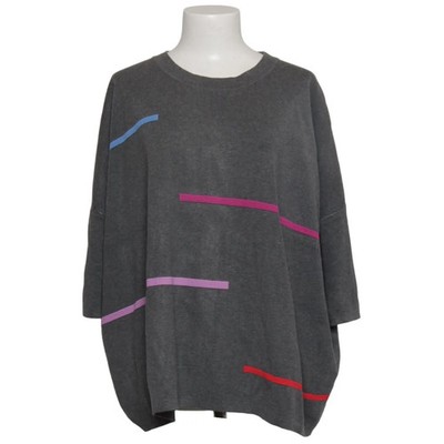 Selection by Ulla Popken, Strickpullover, Größe: 42/44, Grau/Mehrfarbig #KL7