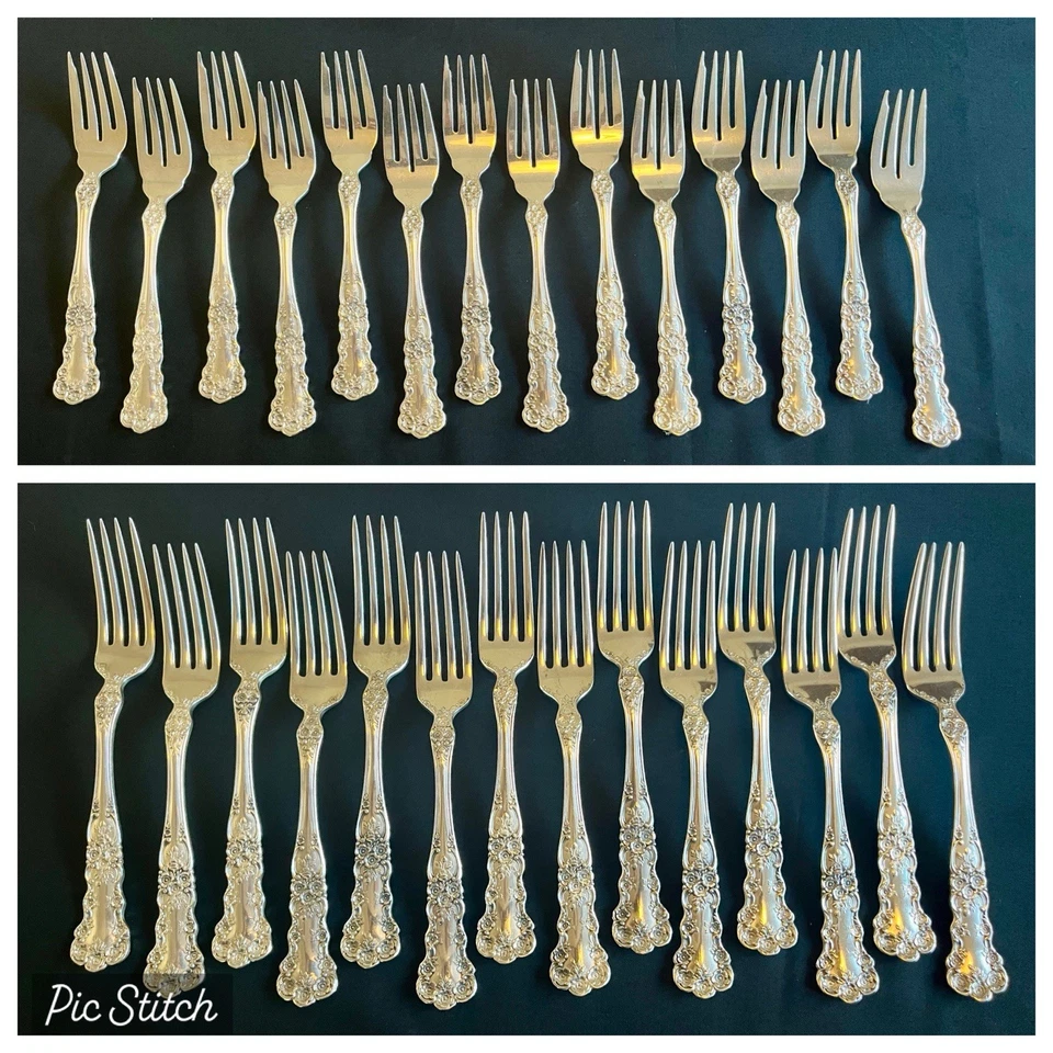 Juego de cubiertos Gorham Buttercup de plata de ley 91 piezas servicio para 14 sin monogramas Foto 3 de 4