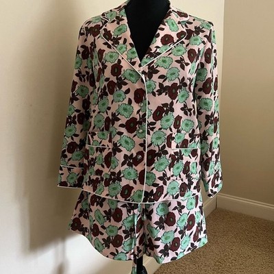 NWT Sandro Paris Rum Petale Button Down Polyester Shirt and Shorts Set in 1 / 36