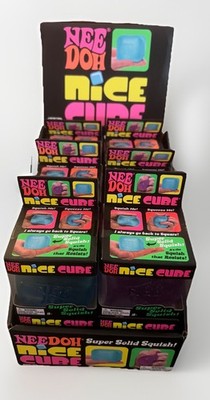 Needoh Nice Cube Lot Of 12 With Factory Box 100% Authentic Super Solid Squish