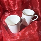 Royal Grafton Knightsbridge Bone China Mugs White/Gold Rim Set of 2 — photo 4