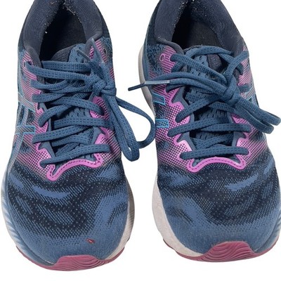 ASICS Gel-Nimbus 23 Women's 9 Running Sneakers Purple/Blue/Pink Cushioning Shoe