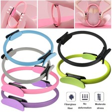 Pilates Rings Yoga Fitness Double Handled Exercise Circle Gym Resistance Wheel
