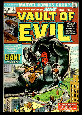 Vault of Evil # 9 (5.5) 2/1974 Marvel  Bronze-Age 20c Horror Comic  