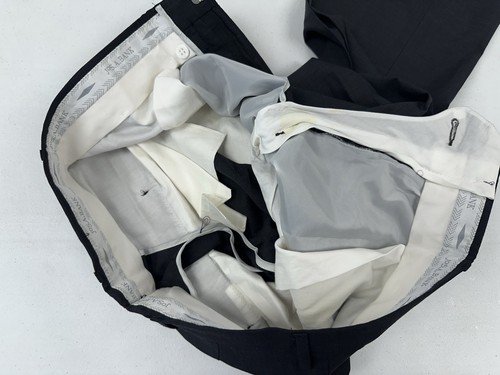 Jos.A.Bank Men's Dark Gray Solid 100% Wool Suit 36L 30X31 $895 - Picture 14 of 18