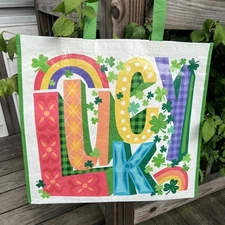 NEW TJX Large Shopping Tote Bag - 🍀LUCKY 🍀- Reusable EcoFriendly