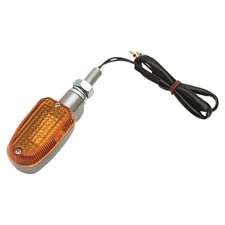 K&S Technologies Polished Aluminum Marker Lights - Oblong with Amber Lens -