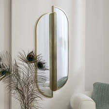 Pill Wall Mirror - Gold