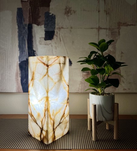 Onyx Lamp / Stone Lamp / Onyx Light / Table Lamp / Desk Lamp / Home Lighting - Picture 2 of 10