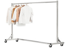 Heavy Duty Chrome Rolling Garment Rack - 600Lb Capacity, 70In Extra Long