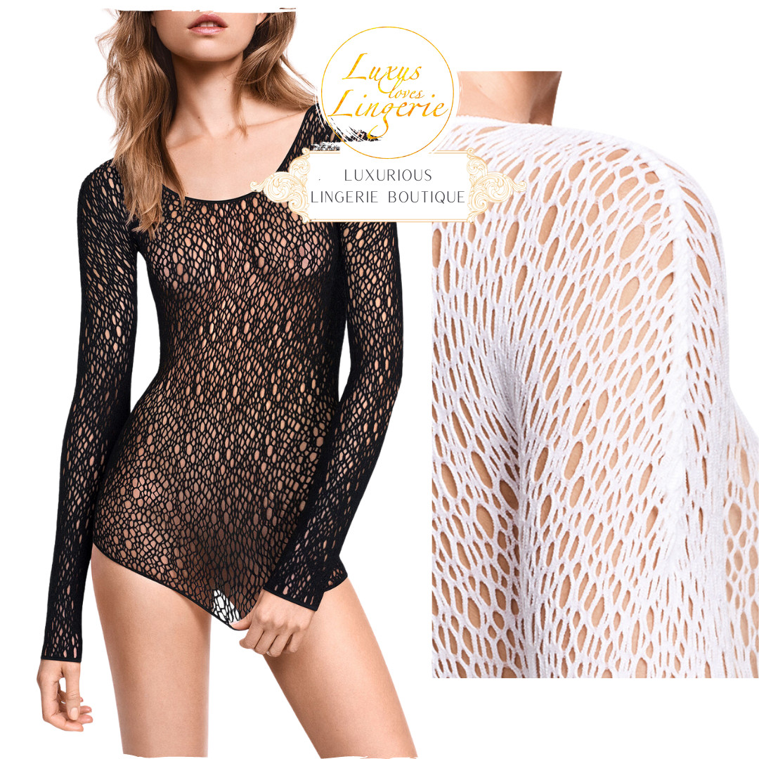Lee Pullover By Wolford Black Long Sleeve Shirt Made Of Fine Transparent Mesh