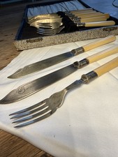 Antikes Fischbesteck EPNS Versilbert – 12-teilig (6 Pers.)  – Vintage