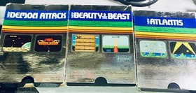 INTELLIVISION 3 IMAGIC GAME LOT,ATLANTIS/BEAUTY & THE BEAST & DEMON ATTACK  CIB!