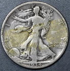 1934-D 50C WALKING LIBERTY SILVER HALF DOLLAR Small D KM# 142 Circulated A6327