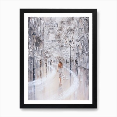 Eiffel Tower Paris Flair Art Print Framed Wall Art Poster Canvas Print Picture