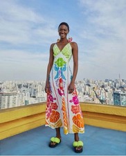 NWT AUTH FARM RIO Tropical Graphic Maxi Dress Sz XL