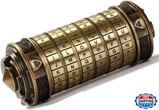 Cryptex Da Vinci Code Mini Lock Puzzle Box w/ Hidden Compartments  Love Ring Gi