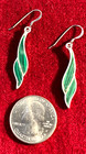Sterling Malachite Earrings - French Hook Style Ear Wire  — photo 1