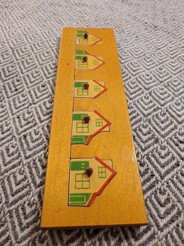 Vintage Childrens House Block Puzzle Game - Picture 2 of 6