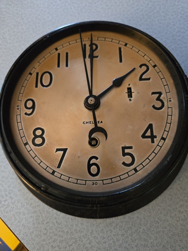 Chelsea Bakelite US Maritime Ships Clock-Running 