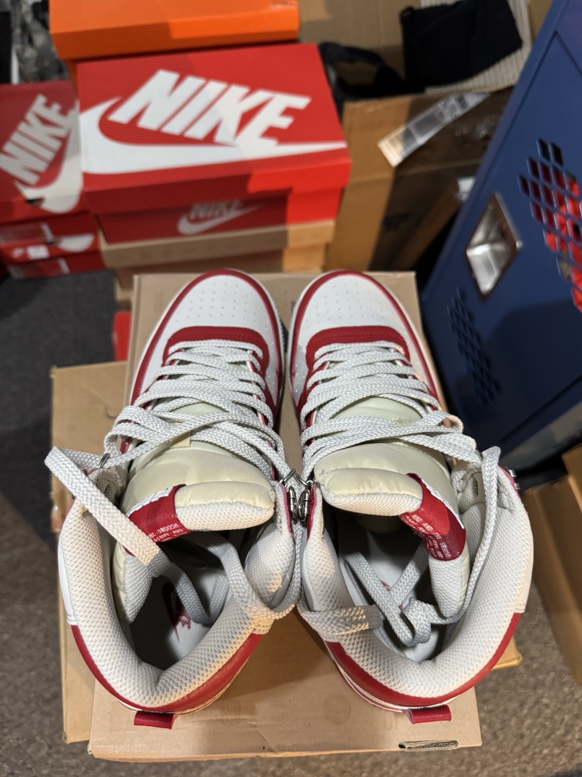 Nike Terminator High Basic Light Bone Varsity Red… - image 6