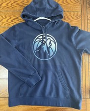 Minnesota Timberwolves Navy Blue Logo Hoodie Sweatshirt Adult L Fanatics