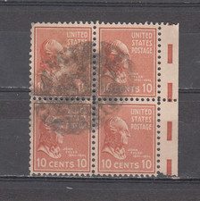 USA : 1938  / USED - SCOTT # 815    BLOCK 4  JOHN TYLER